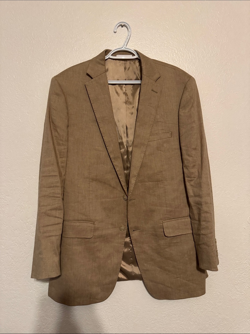 Calvin Klein Men's Light Brown Linen Sport Coat